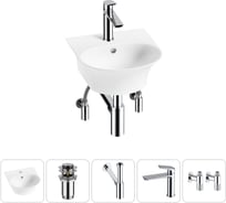 Комплект Wellsee 5 в 1 Lavinia Boho Bathroom Sink накладная/подвесная раковина 34x36 см 20216649R