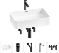 Комплект Wellsee 5 в 1 Lavinia Boho Bathroom Sink накладная раковина 55x37 см 20215236R