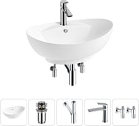 Комплект Wellsee 5 в 1 Lavinia Boho Bathroom Sink накладная раковина 59x39 см 20215155R