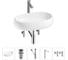 Комплект Wellsee 5 в 1 Lavinia Boho Bathroom Sink накладная раковина 56x33 см 20215091R 1