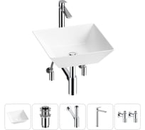 Комплект Wellsee 5 в 1 Lavinia Boho Bathroom Sink накладная раковина 42x42 см 20215171R