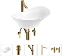 Комплект Wellsee 5 в 1 Lavinia Boho Bathroom Sink накладная раковина 56x33 см 20215362R