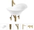 Комплект Wellsee 5 в 1 Lavinia Boho Bathroom Sink накладная раковина 56x33 см 20215362R 1