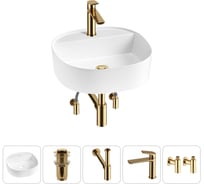 Комплект Wellsee 5 в 1 Lavinia Boho Bathroom Sink накладная раковина 44x44 см 20215189R