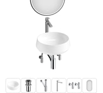 Комплект Wellsee 6 в 1 Lavinia Boho Bathroom Sink накладная раковина 38x38 см 20219409R