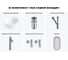 Комплект Wellsee 6 в 1 Lavinia Boho Bathroom Sink накладная раковина 38x38 см 20219409R 12