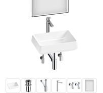 Комплект Wellsee 6 в 1 Lavinia Boho Bathroom Sink накладная раковина 50x38 см 20219433R