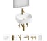 Комплект Wellsee 6 в 1 Lavinia Boho Bathroom Sink накладная раковина 42x42 см 20219459R 1