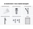 Комплект Wellsee 6 в 1 Lavinia Boho Bathroom Sink накладная раковина 42x42 см 20219297R 12