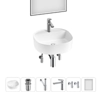 Комплект Wellsee 6 в 1 Lavinia Boho Bathroom Sink накладная раковина 44x44 см 20219305R