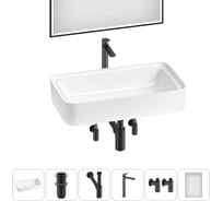 Комплект Wellsee 6 в 1 Lavinia Boho Bathroom Sink накладная раковина 75x40 см 20219378R