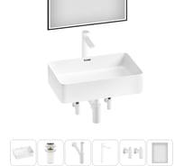Комплект Wellsee 6 в 1 Lavinia Boho Bathroom Sink накладная раковина 48x31 см 20219324R