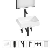 Комплект Wellsee 6 в 1 Lavinia Boho Bathroom Sink накладная раковина 50x38 см 20219434R