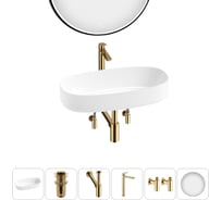 Комплект Wellsee 6 в 1 Lavinia Boho Bathroom Sink накладная раковина 68x36 см 20219507R