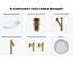 Комплект Wellsee 6 в 1 Lavinia Boho Bathroom Sink накладная раковина 68x36 см 20219507R 12