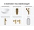 Комплект Wellsee 6 в 1 Lavinia Boho Bathroom Sink накладная раковина 50x36 см 20219251R 12