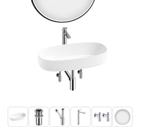 Комплект Wellsee 6 в 1 Lavinia Boho Bathroom Sink накладная раковина 68x36 см 20219505R