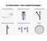 Комплект Wellsee 6 в 1 Lavinia Boho Bathroom Sink накладная раковина 68x36 см 20219505R 12