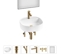 Комплект Wellsee 6 в 1 Lavinia Boho Bathroom Sink накладная раковина 44x44 см 20219307R