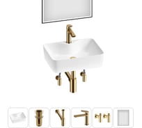 Комплект Wellsee 6 в 1 Lavinia Boho Bathroom Sink накладная раковина 48x37 см 20219347R