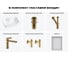 Комплект Wellsee 6 в 1 Lavinia Boho Bathroom Sink накладная раковина 48x37 см 20219347R 13