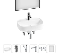 Комплект Wellsee 6 в 1 Lavinia Boho Bathroom Sink накладная раковина 55x40 см 20219465R