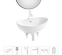 Комплект Wellsee 6 в 1 Lavinia Boho Bathroom Sink накладная раковина 59x39 см 20219292R