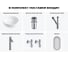 Комплект Wellsee 6 в 1 Lavinia Boho Bathroom Sink накладная раковина 40x40 см 20219241R 12