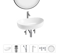 Комплект Wellsee 6 в 1 Lavinia Boho Bathroom Sink накладная раковина 63x42 см 20219473R