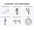 Комплект Wellsee 6 в 1 Lavinia Boho Bathroom Sink накладная раковина 63x42 см 20219473R 12
