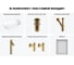 Комплект Wellsee 6 в 1 Lavinia Boho Bathroom Sink накладная раковина 55x40 см 20219451R 12