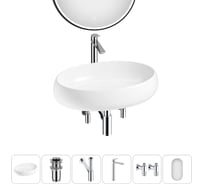Комплект Wellsee 6 в 1 Lavinia Boho Bathroom Sink накладная раковина 60x40 см 20219265R