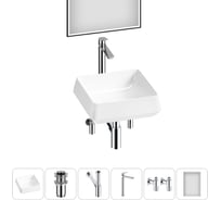 Комплект Wellsee 6 в 1 Lavinia Boho Bathroom Sink накладная раковина 38x38 см 20219425R
