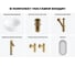 Комплект Wellsee 6 в 1 Lavinia Boho Bathroom Sink накладная раковина 38x38 см 20219411R 12