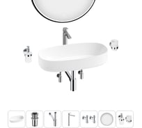 Комплект Wellsee 7 в 1 Lavinia Boho Bathroom Sink накладная раковина 68x36 см 20219509R