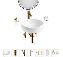 Комплект Wellsee 7 в 1 Lavinia Boho Bathroom Sink накладная раковина 36x36 см 20219239R