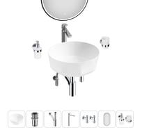 Комплект Wellsee 7 в 1 Lavinia Boho Bathroom Sink накладная раковина 42x42 см 20219485R