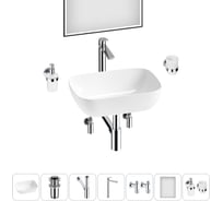 Комплект Wellsee 7 в 1 Lavinia Boho Bathroom Sink накладная раковина 46x33 см 20219317R