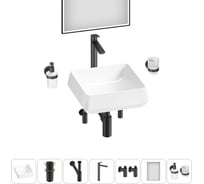 Комплект Wellsee 7 в 1 Lavinia Boho Bathroom Sink накладная раковина 38x38 см 20219430R