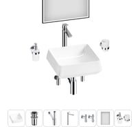 Комплект Wellsee 7 в 1 Lavinia Boho Bathroom Sink накладная раковина 38x38 см 20219429R