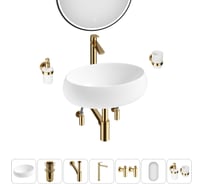 Комплект Wellsee 7 в 1 Lavinia Boho Bathroom Sink накладная раковина 50x36 см 20219255R