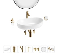 Комплект Wellsee 7 в 1 Lavinia Boho Bathroom Sink накладная раковина 63x42 см 20219479R