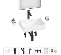 Комплект Wellsee 7 в 1 Lavinia Boho Bathroom Sink накладная раковина 50x38 см 20219438R