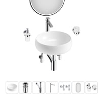 Комплект Wellsee 7 в 1 Lavinia Boho Bathroom Sink накладная раковина 40x40 см 20219245R