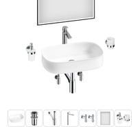 Комплект Wellsee 7 в 1 Lavinia Boho Bathroom Sink накладная раковина 55x40 см 20219453R