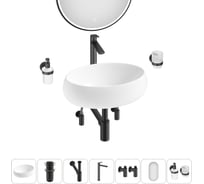 Комплект Wellsee 7 в 1 Lavinia Boho Bathroom Sink накладная раковина 50x36 см 20219254R