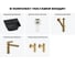Комплект Wellsee 5 в 1 Lavinia Boho Bathroom Sink накладная/подвесная раковина 35x36 см 20216748R 12