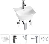 Комплект Wellsee 5 в 1 Lavinia Boho Bathroom Sink накладная/подвесная раковина 35x36 см 20216733R