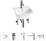 Комплект Wellsee 5 в 1 Lavinia Boho Bathroom Sink накладная/подвесная раковина 35x36 см 20216733R 1