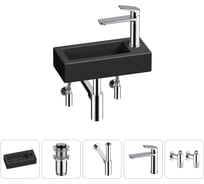 Комплект Wellsee 5 в 1 Lavinia Boho Bathroom Sink накладная/подвесная раковина 37x18 см 20215878R